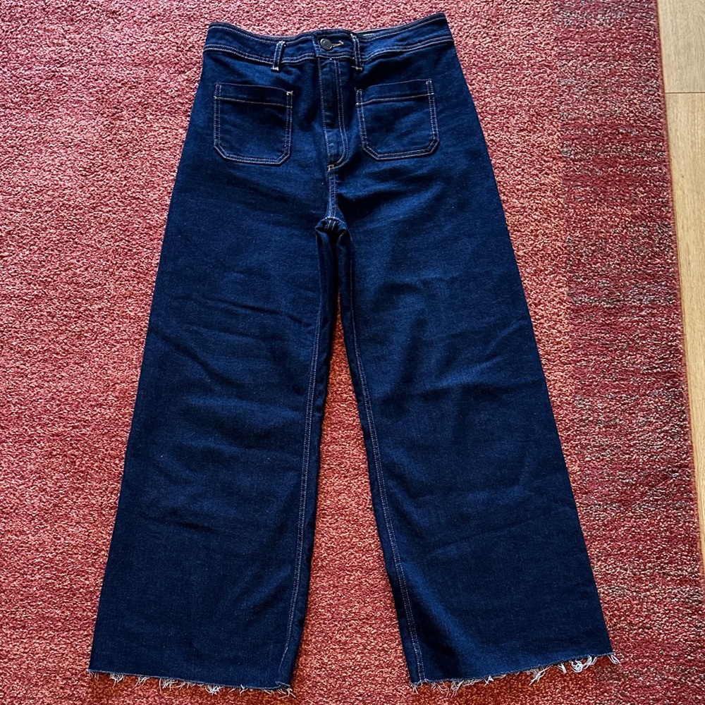 Zara Wide-Leg Blue Jeans